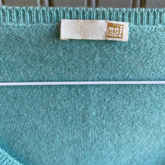 Mai - Teal Cashmere Cardigan - Large - Picture 2 of 4